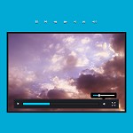 Black blue video player