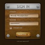 Wooden Login Form