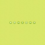 Green social icons
