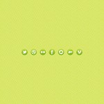 Green social icons