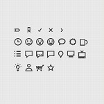 Simple vector icon set