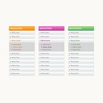 Colored web menu