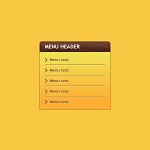 Brown yellow menu