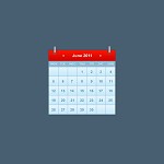 Red blue calendar