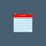 Red blue calendar