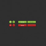 Red and green buttons