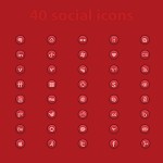 40 social icons