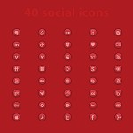 40 social icons